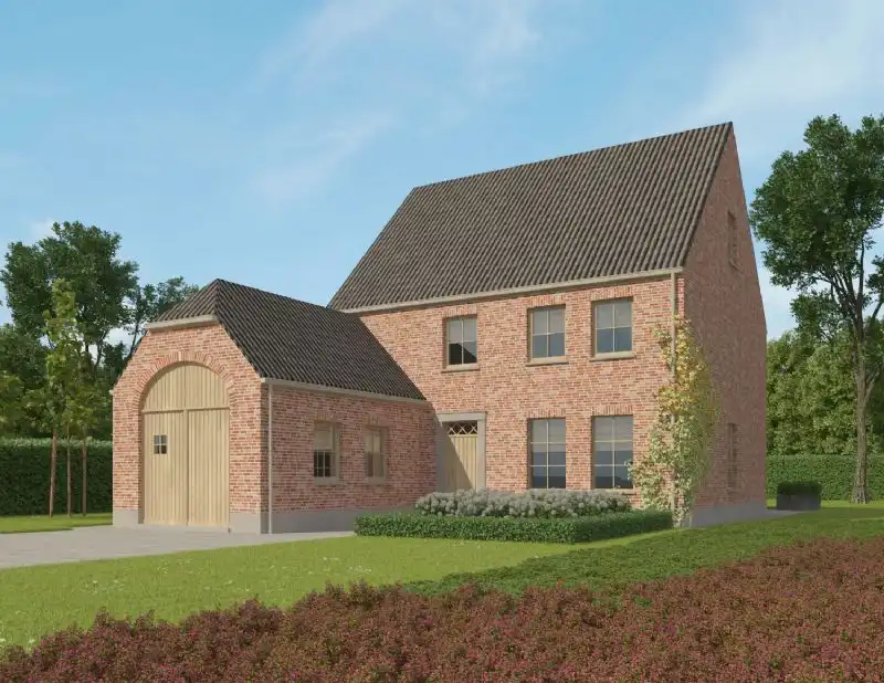 Nieuw te bouwen alleenstaande woning te Ingooigem. foto {{pictureIndex}}