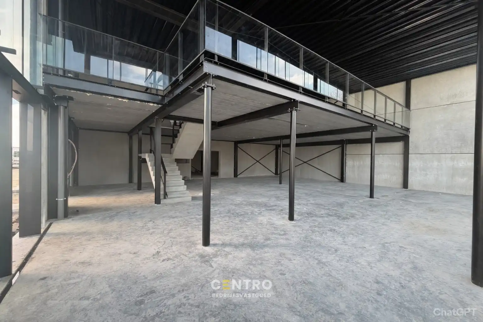NB MAGAZIJN (99m2) met KANTOORRUIMTE / TOONZAAL (223m²) en verdieping (148,5m²). Private parkeergelegenheid voor de deur. Op industriezone "Herdersbrug" te 8000 Brugge. foto 6