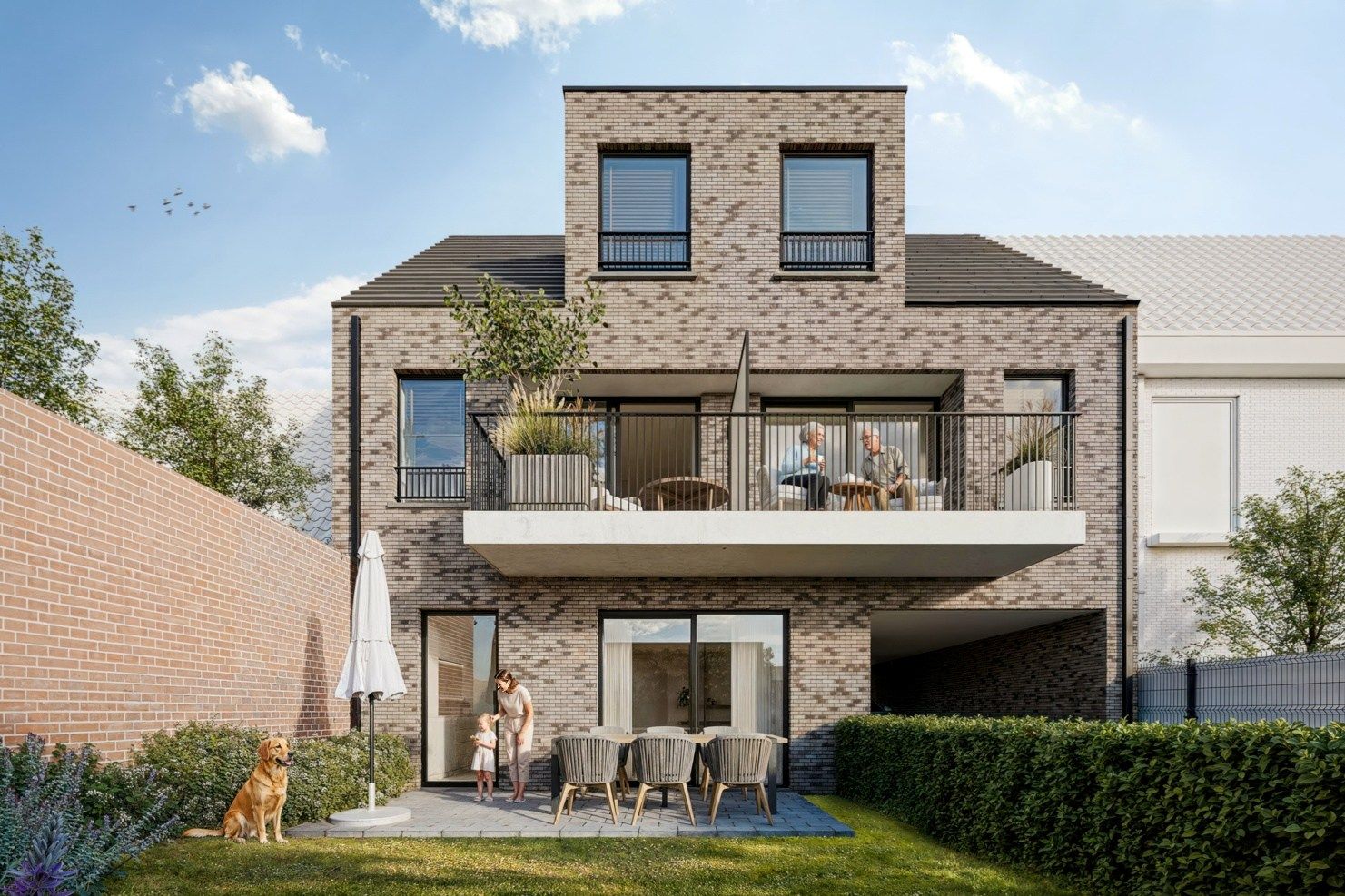 Kleinschalig nieuwbouwproject met garages te Maldegem foto {{pictureIndex}}