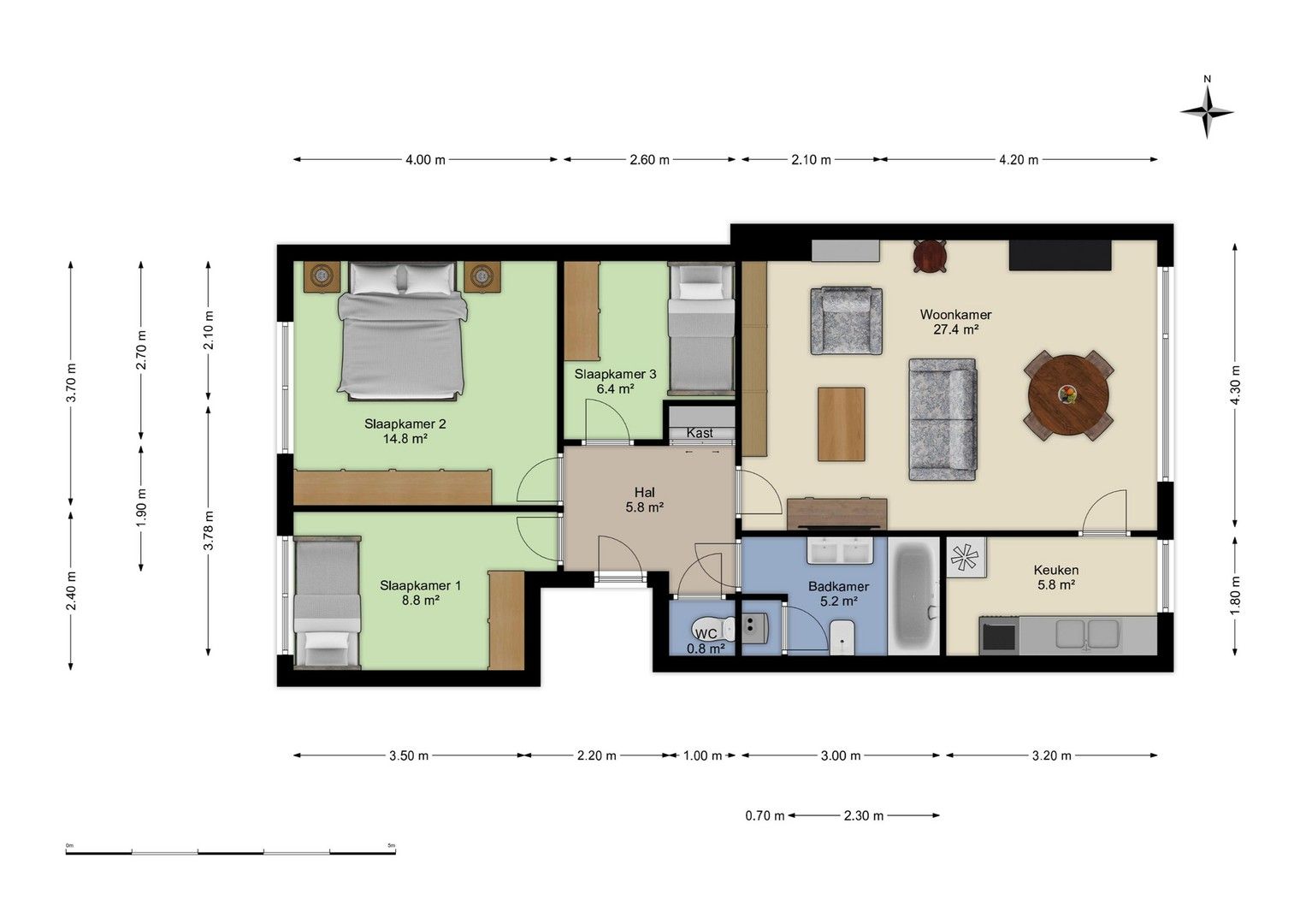 Te renoveren 3-kamerappartement op 1ste verdiep met terras en garagebox foto 17