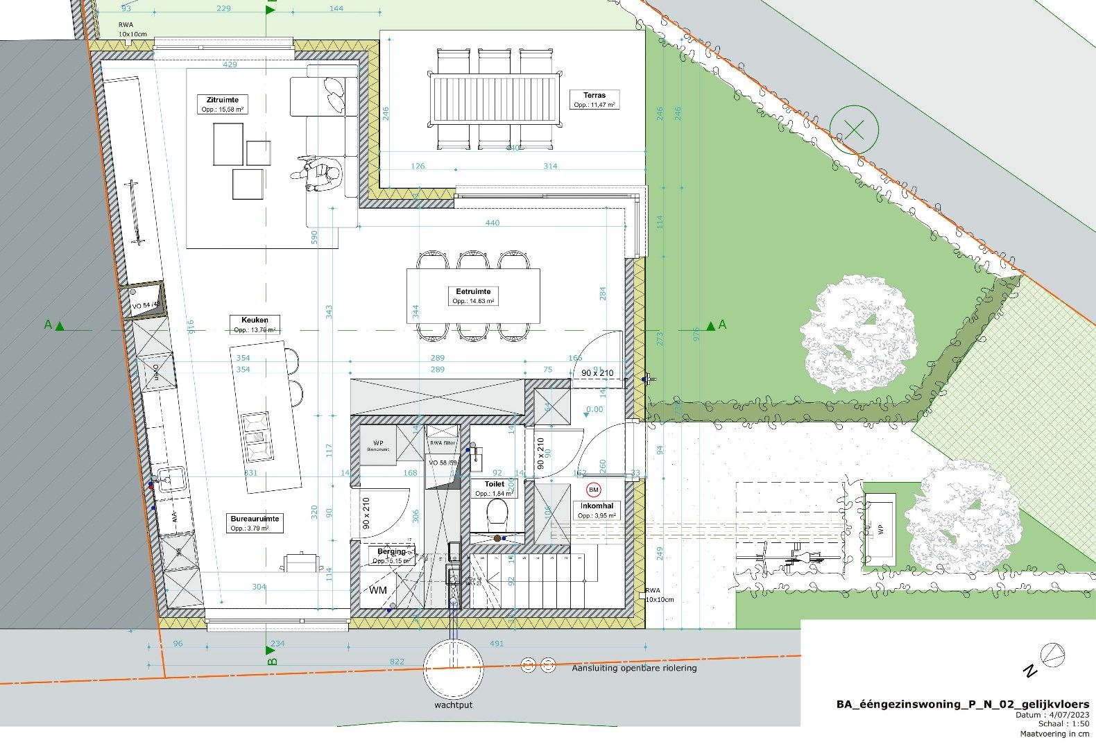 Bouwgrond voor het bouwen van een half open bebouwing inclusief een beschikbare omgevingsvergunning. foto 13