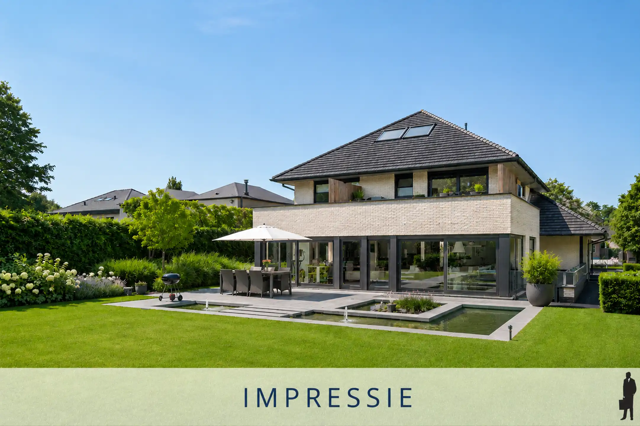 Eigentijdse villa op ca. 1.246 m² te Brasschaat! foto {{pictureIndex}}
