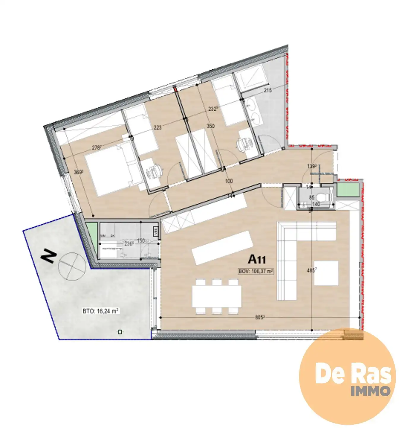 AALST - Nieuwbouw appartement met 3 slpks en terras foto 5