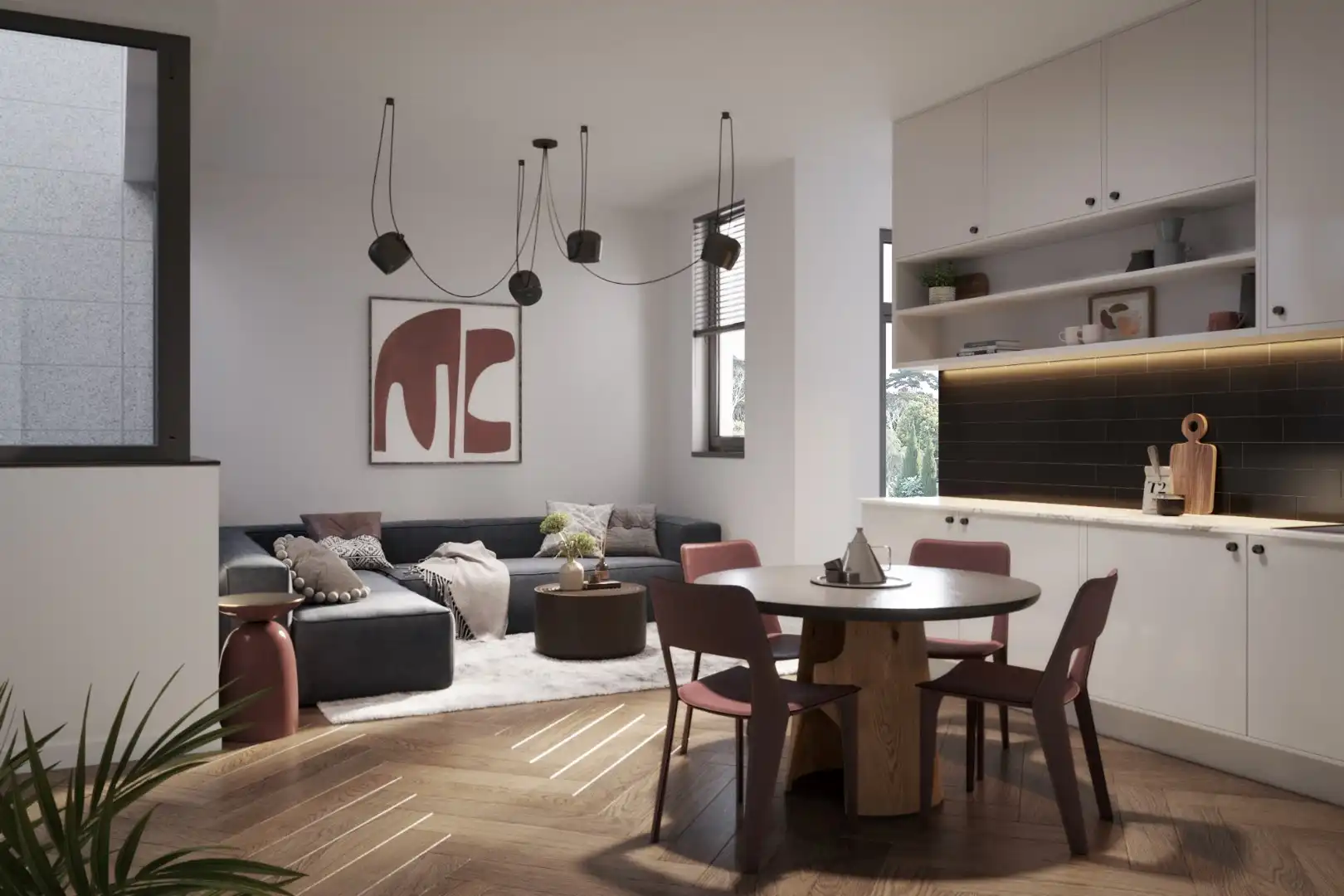 Een APPARTEMENT met 2 slpk van ca. 106m² met uitzonderlijke plafondhoogte van 4 meter foto {{pictureIndex}}