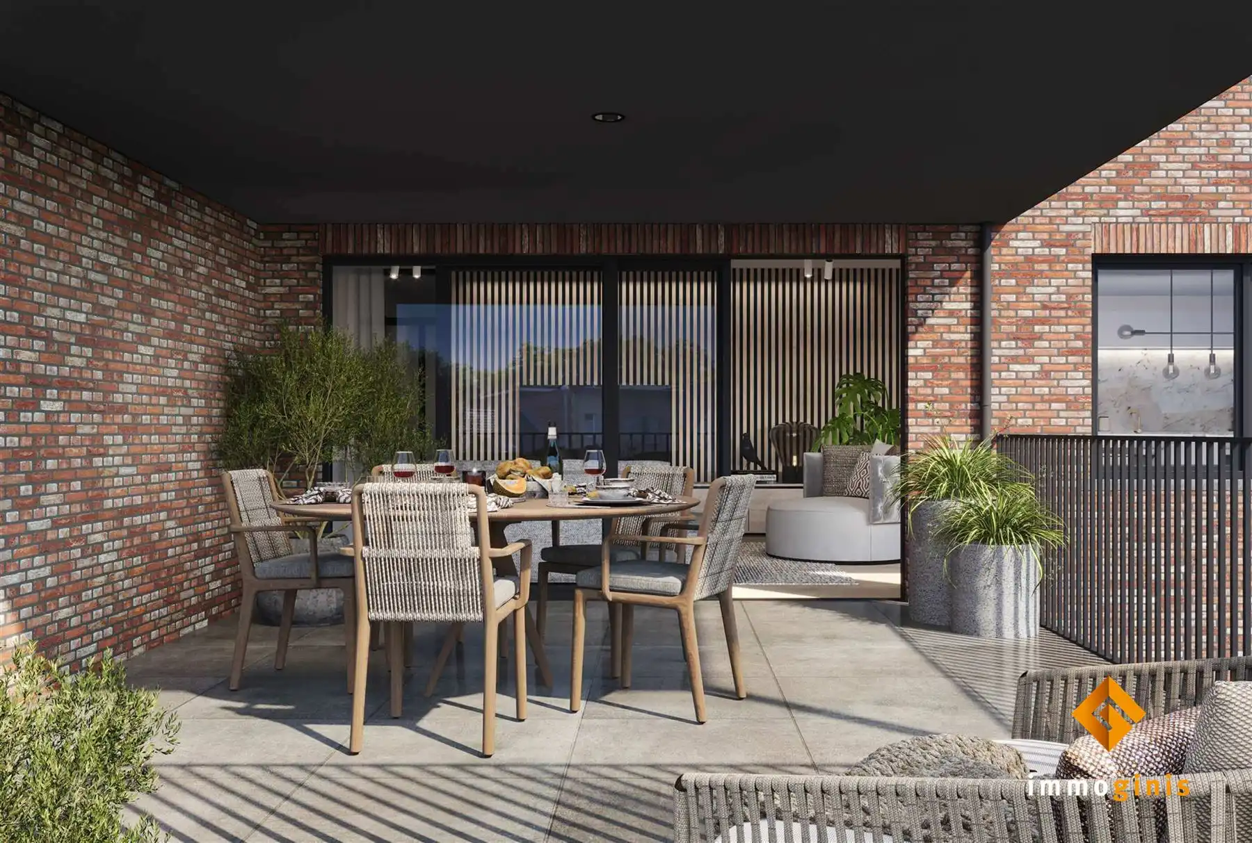 Appartement (eerste verdieping) met 2 slaapkamers en ruim overdekt terras. foto 3