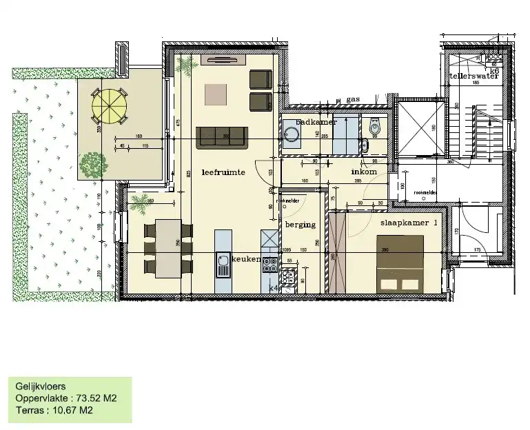 Appartement met 1 slaapkamer en parkeerplaats te Westrozebeke foto 16