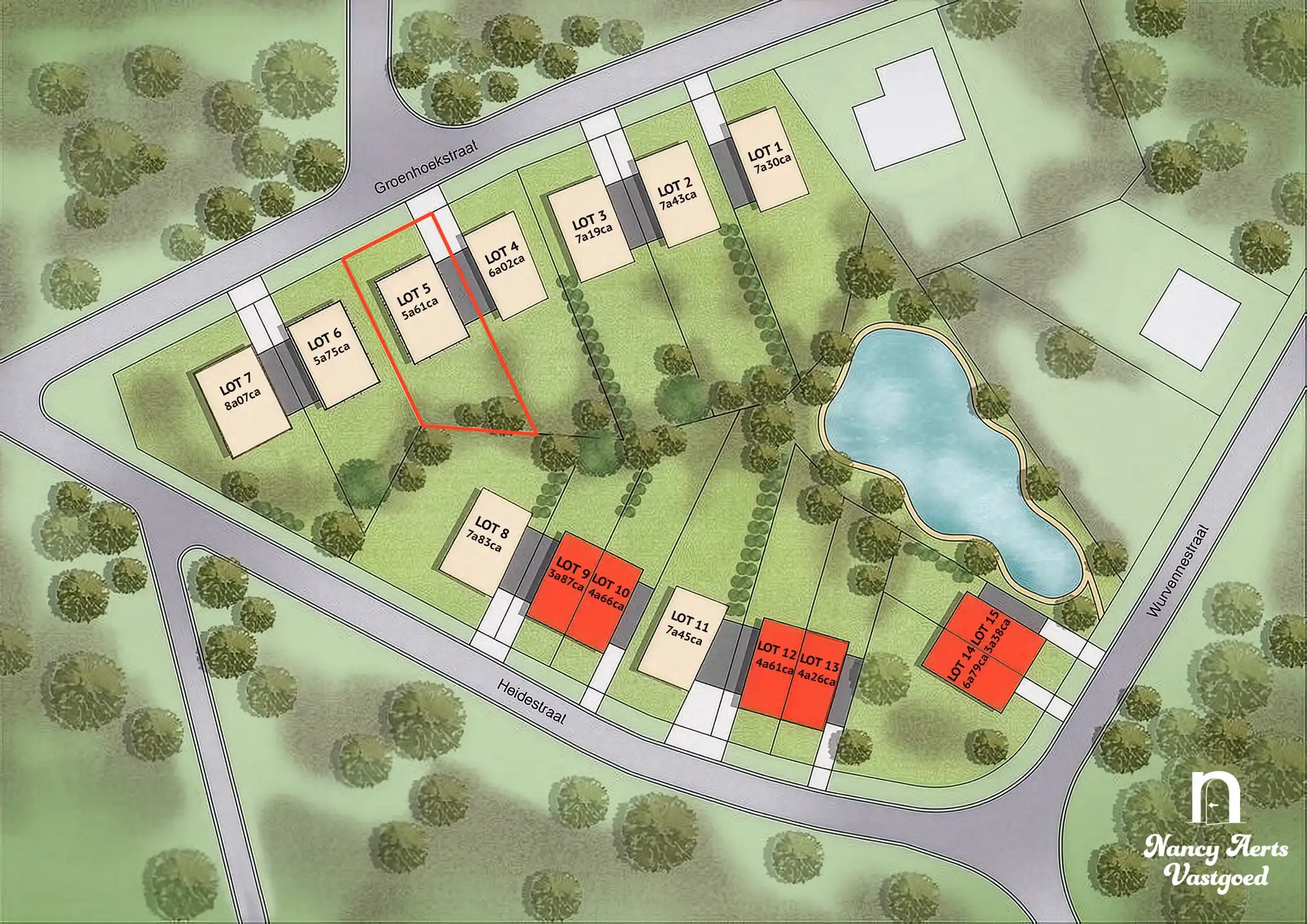 Bouwgrond voor open bebouwing in kleinschalige verkaveling foto {{pictureIndex}}