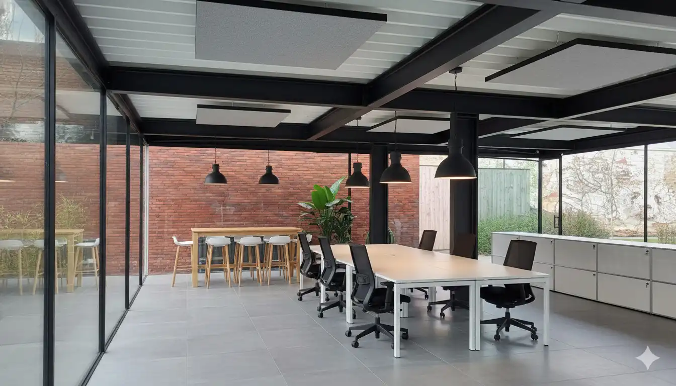 Uniek kantoor op rustige binnenplaats foto {{pictureIndex}}