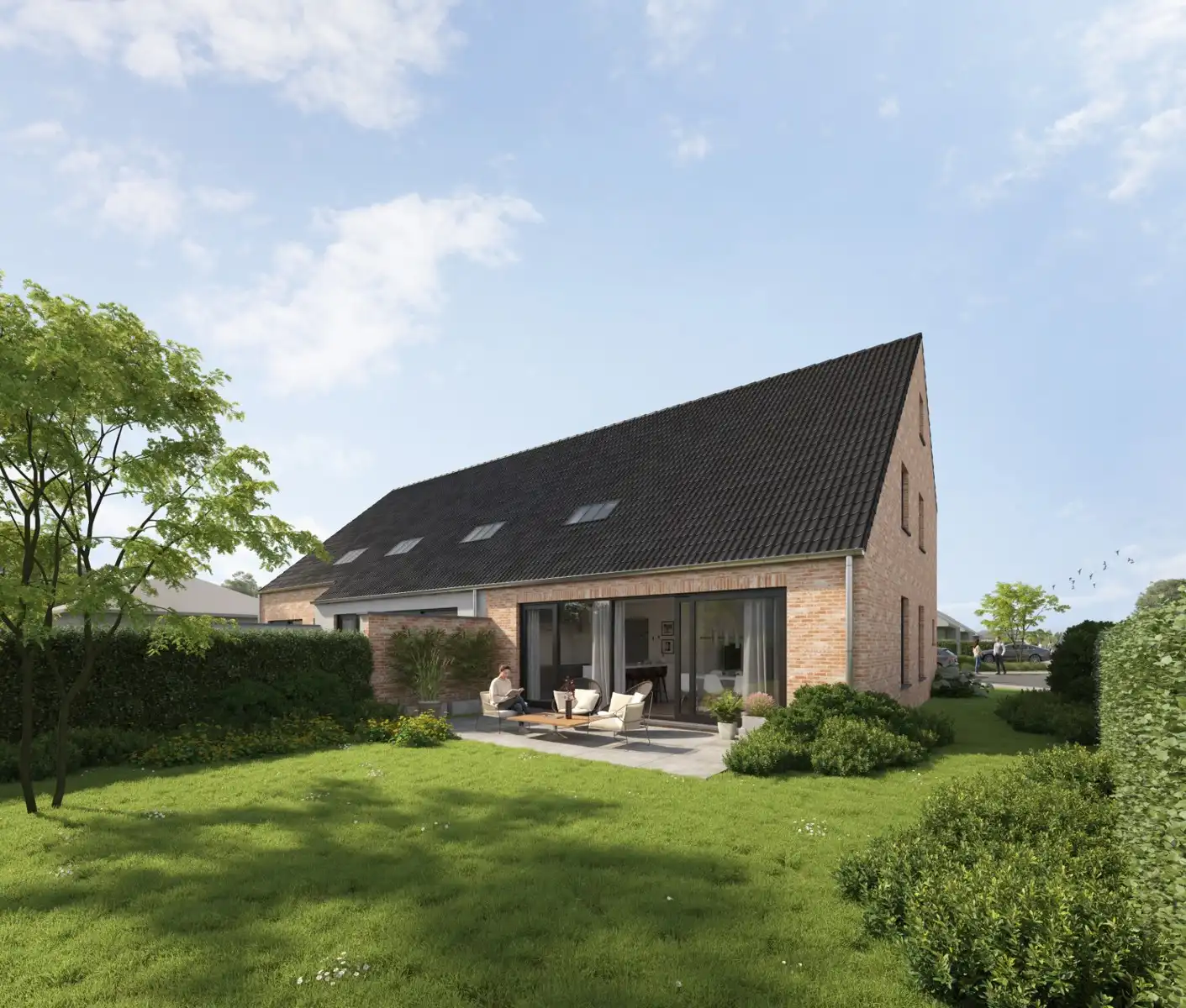 Halfopen woning met zonnige tuin foto {{pictureIndex}}