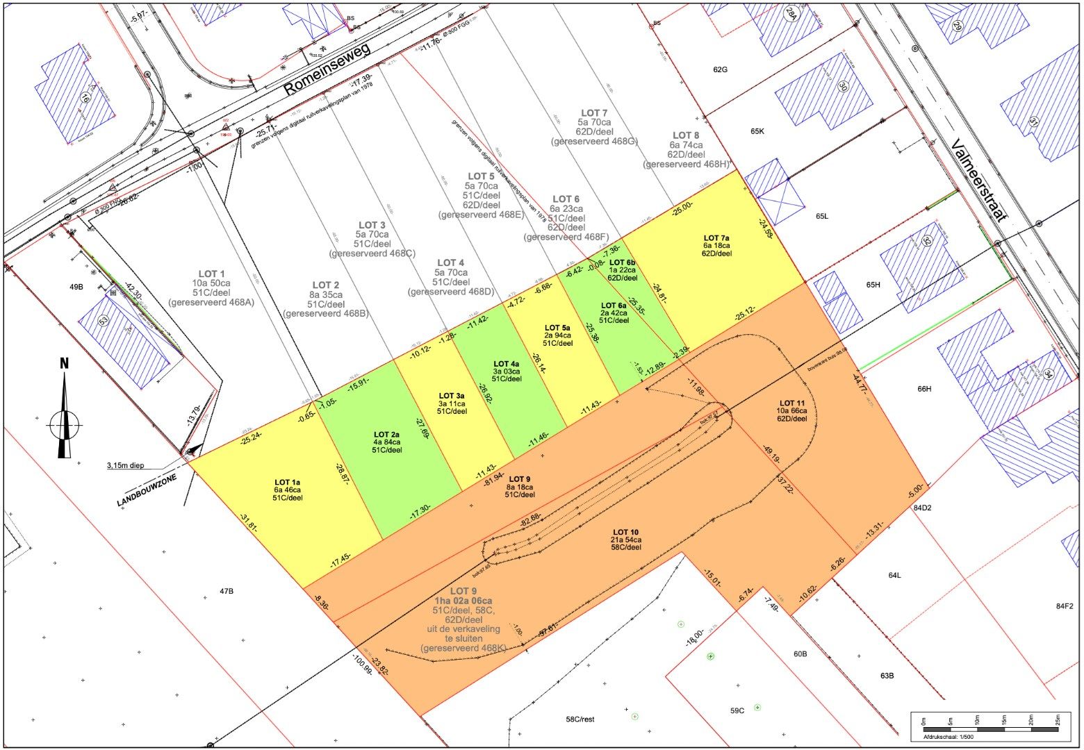Bouwgrond van 989 m² voor halfopen bebouwing foto 2