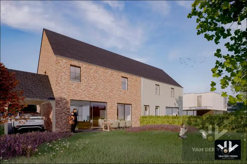 Moderne halfopen nieuwbouwwoning met 4 slaapkamers en 2 badkamers met carport foto 4