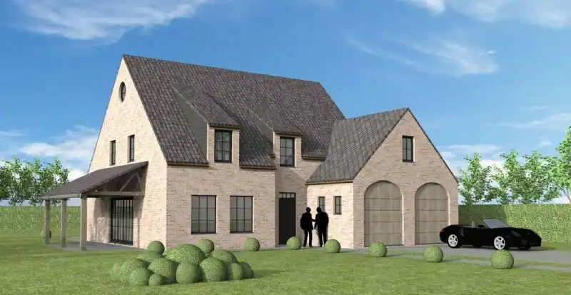 Nieuw te bouwen alleenstaande woning te Wielsbeke. foto {{pictureIndex}}