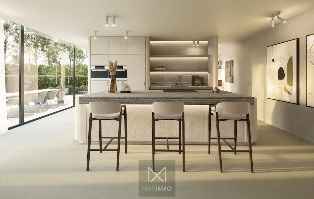 Exclusieve en energiezuinige gelijkvloerse villa in afwerkingsfase – zicht op velden & bos foto 6