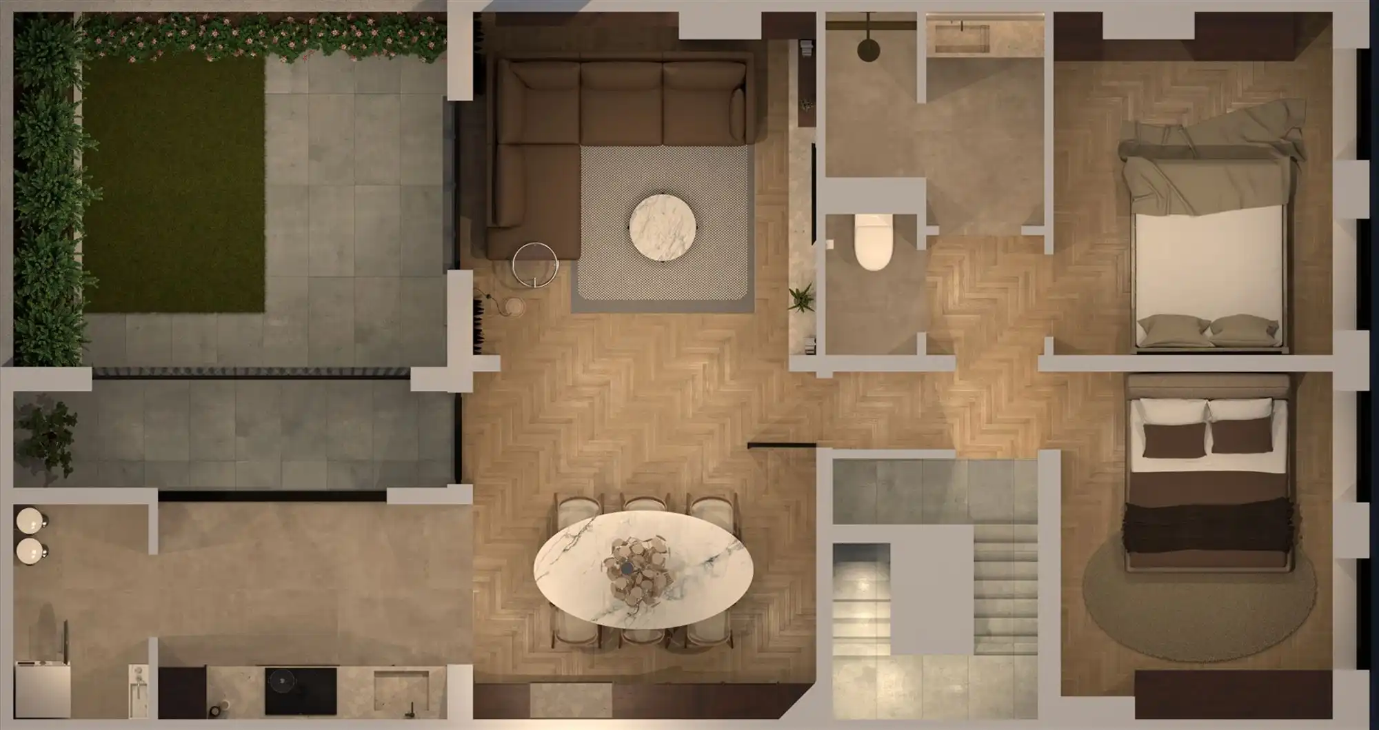 Energetisch gerenoveerd appartement met terras foto 2