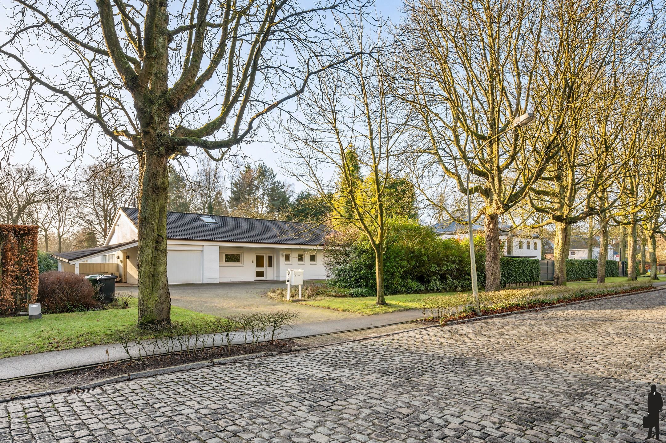 Een volledig te renoveren gelijkvloerse villa (heden kantoor) op ca. 2.438 m² foto {{pictureIndex}}