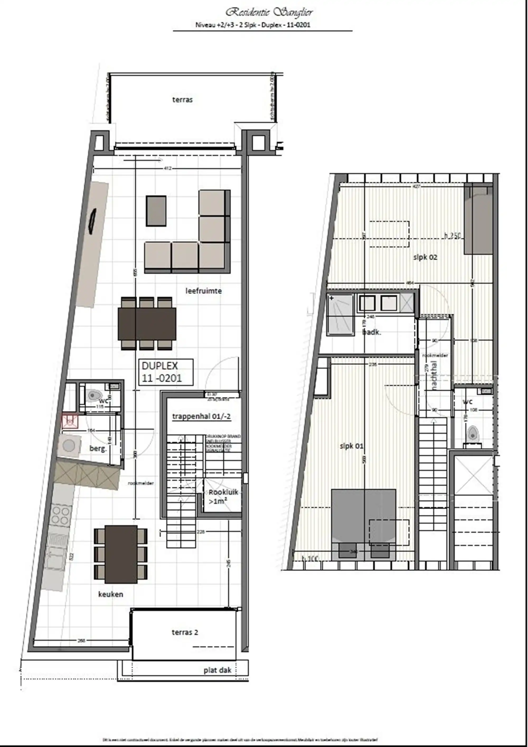 Duplex-appartement met 2 slaapkamers en autostaanplaats, centraal gelegen te Evergem foto 20