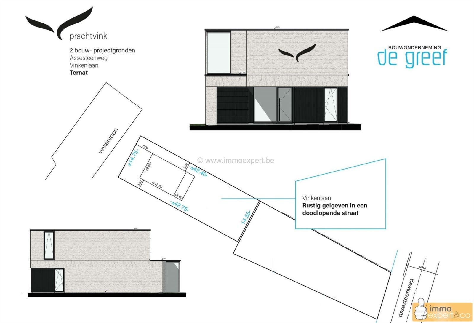 TERNAT: Bouwgrond voor open bebouwing in doodlopende straat foto {{pictureIndex}}