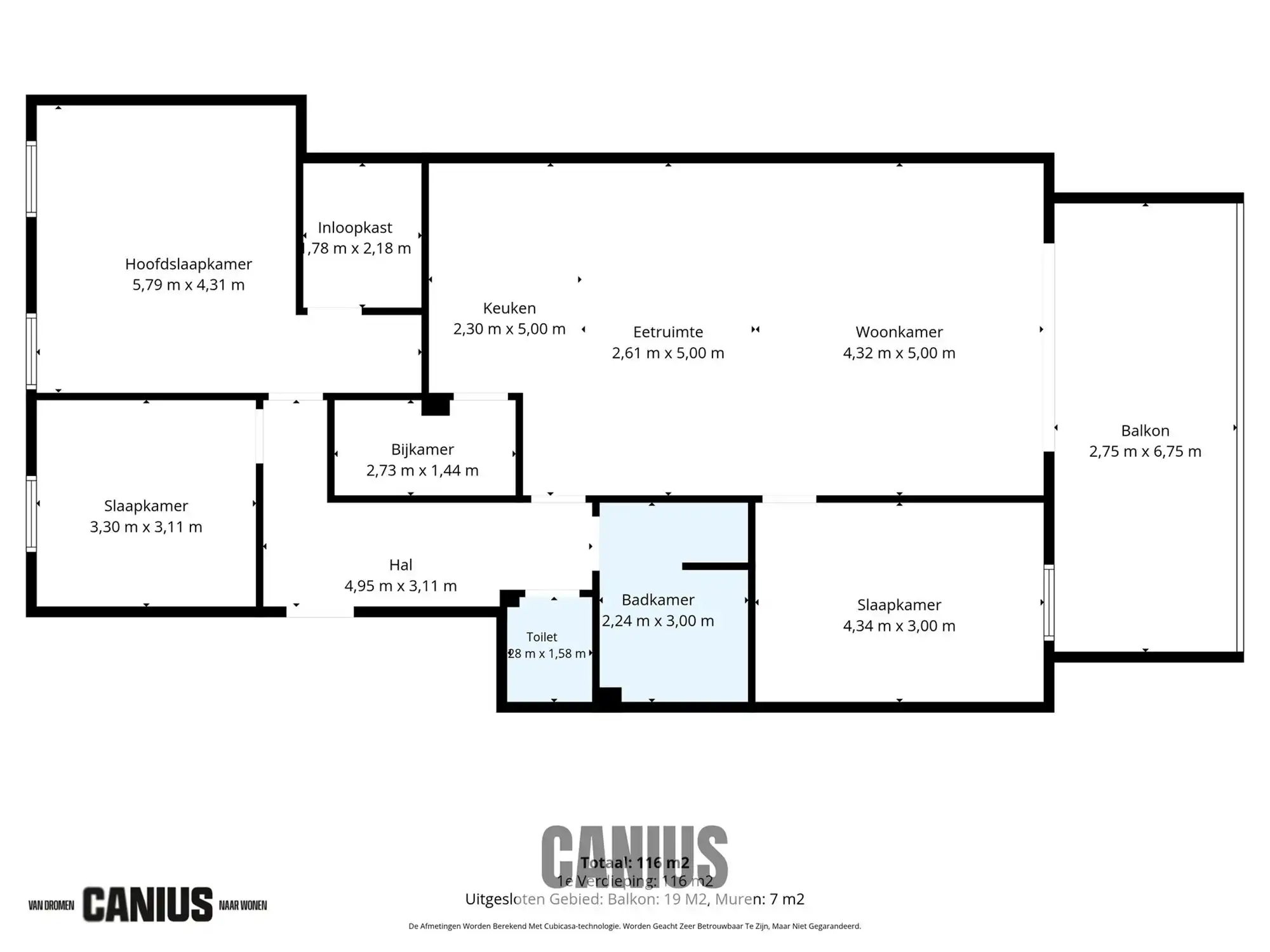 STIJLVOL GELIJKVLOERS APPARTEMENT MET DRIE SLAAPKAMERS foto 33