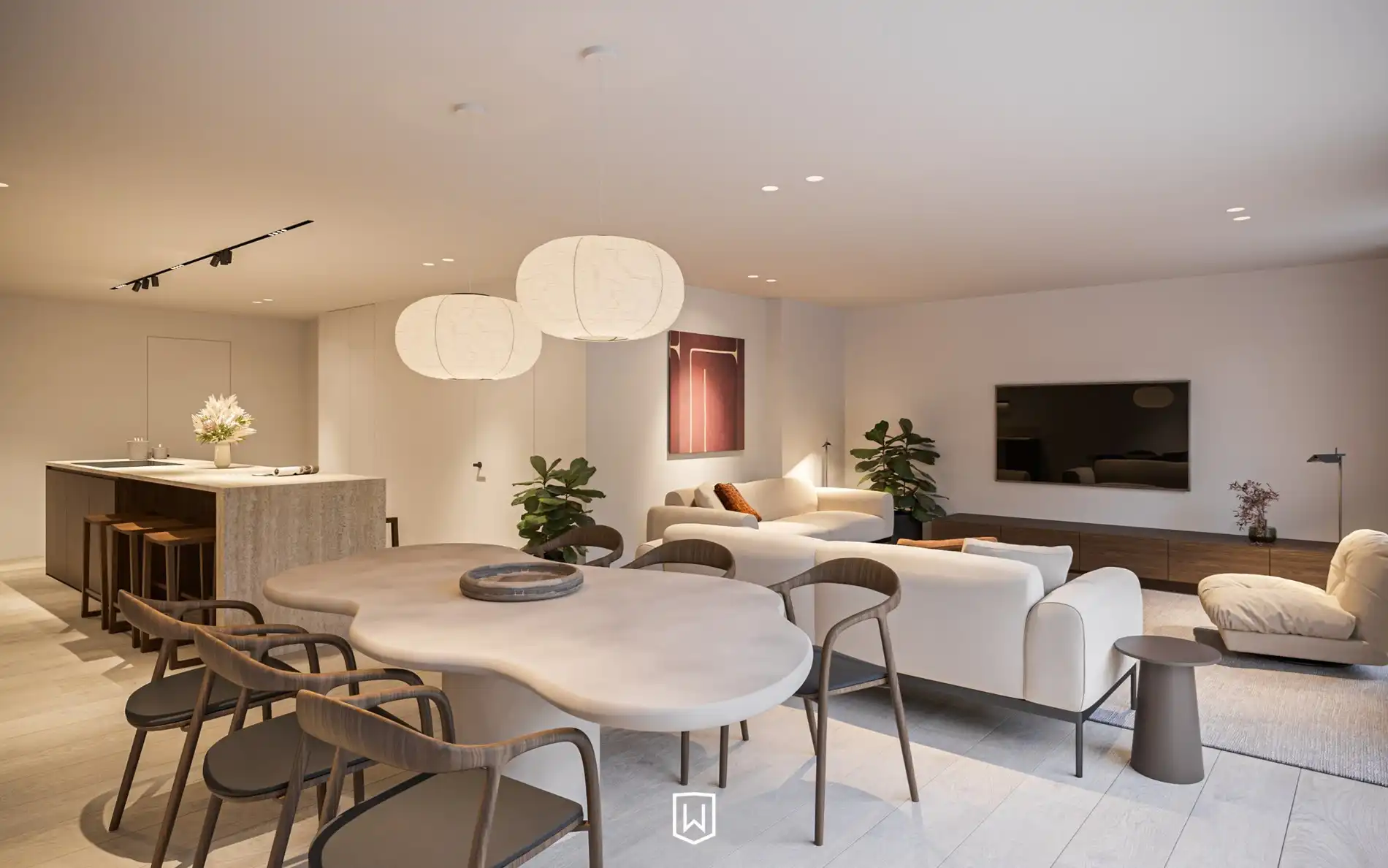 Nieuwbouw gelijkvloers appartement van 113 m² + terrassen foto 2