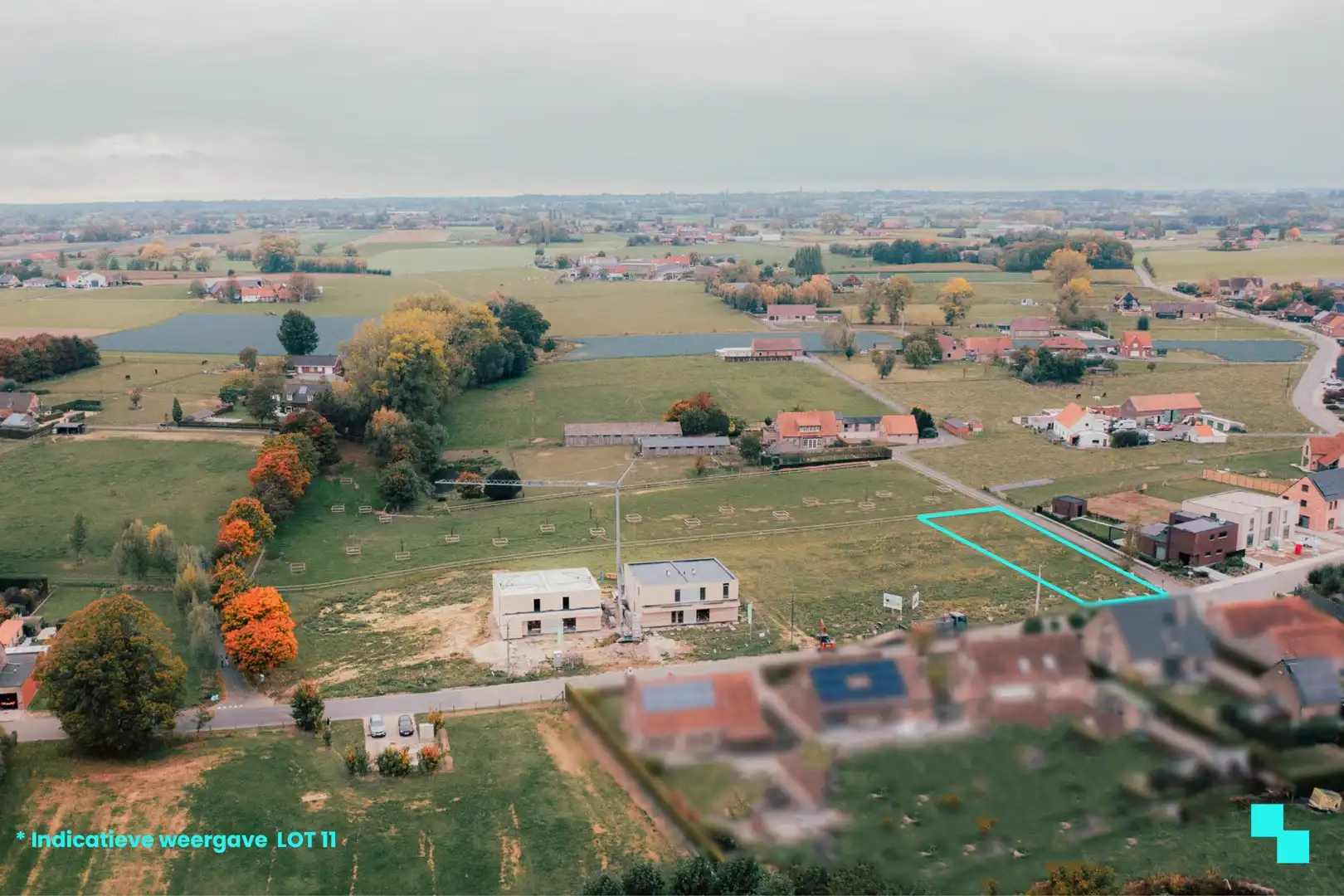 Bouwgrond met landelijk verzicht in De Ginste foto {{pictureIndex}}