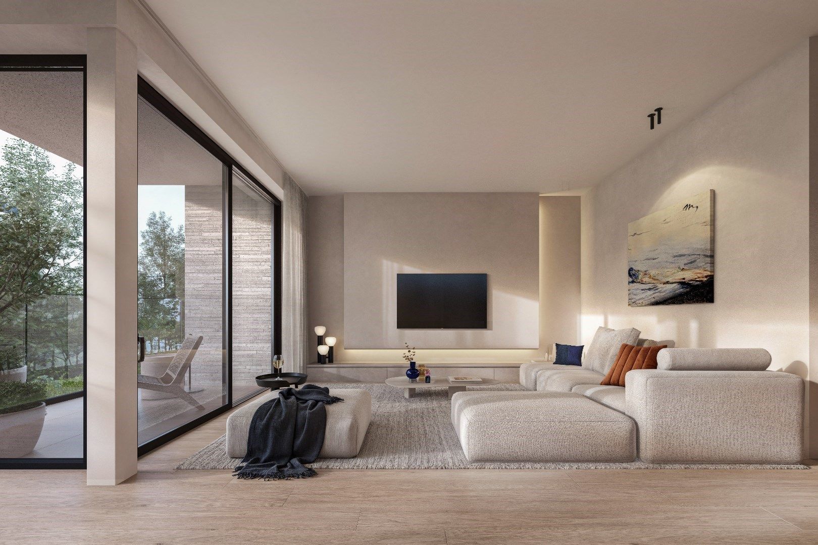 Nieuw luxe appartement rustig gelegen in de Nieuwpoorstraat met groen zicht vlakbij de Zeedijk. Aankoop inpandige garage mogelijk foto {{pictureIndex}}