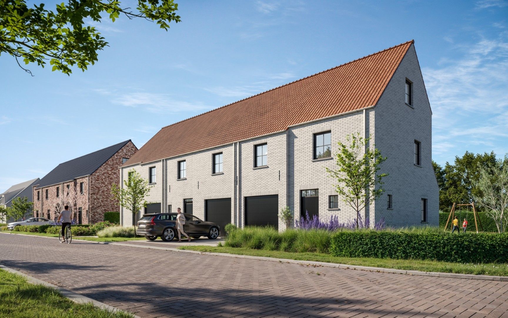 Ruime halfopen bebouwing in groene omgeving foto 3