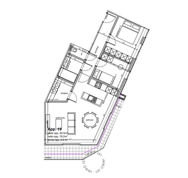 Nieuwbouwappartement op de derde verdieping met terras en twee slaapkamers foto 4
