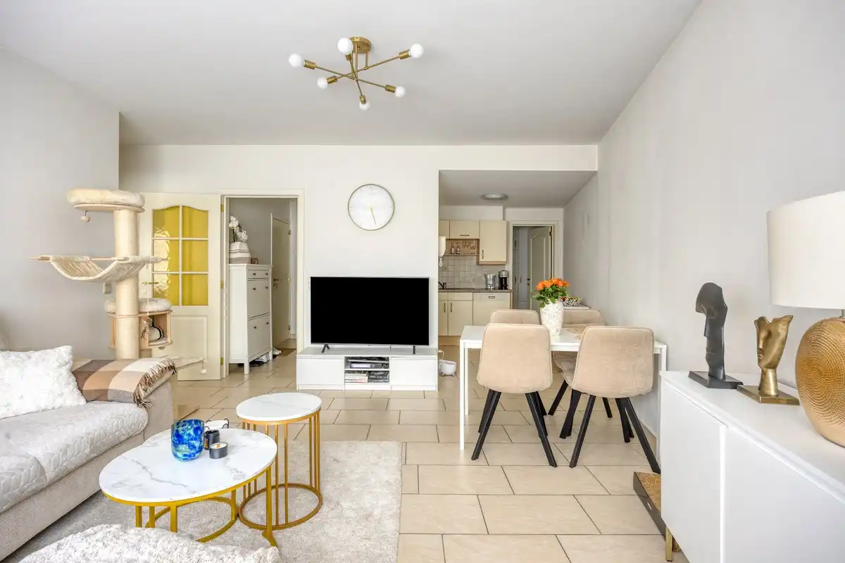 Gelijjkvloers appartement met 1 slaapkamer en staanplaats. foto 3