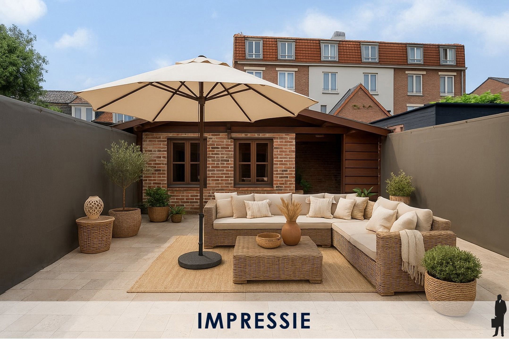Instapklare woning met ruim terras in groene buurt nabij centrum Antwerpen foto {{pictureIndex}}