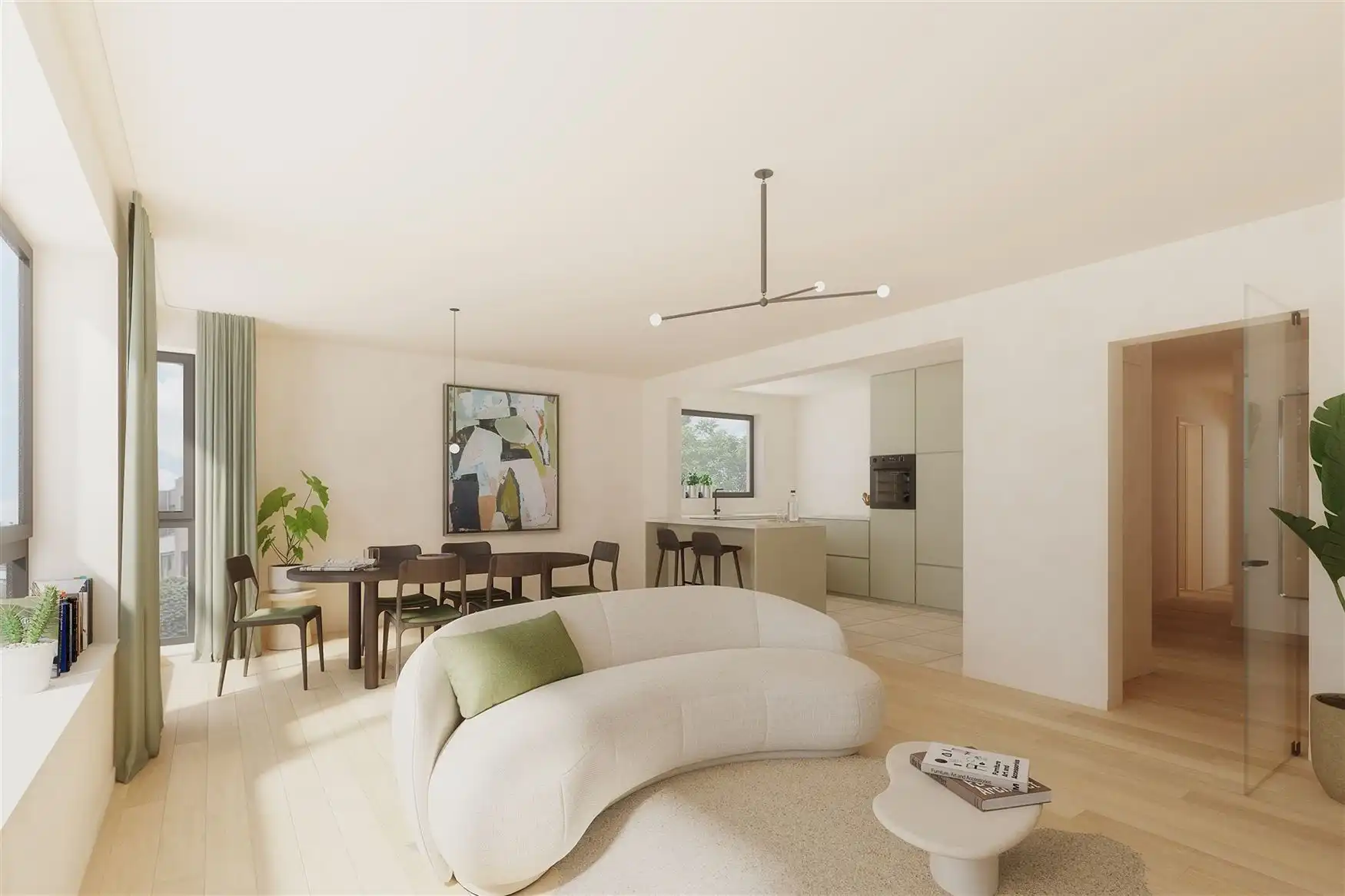 Gerenoveerd, lichtrijk modelappartement (115m²) met 3 slaapkamers in Sint-Amandsberg. foto 2