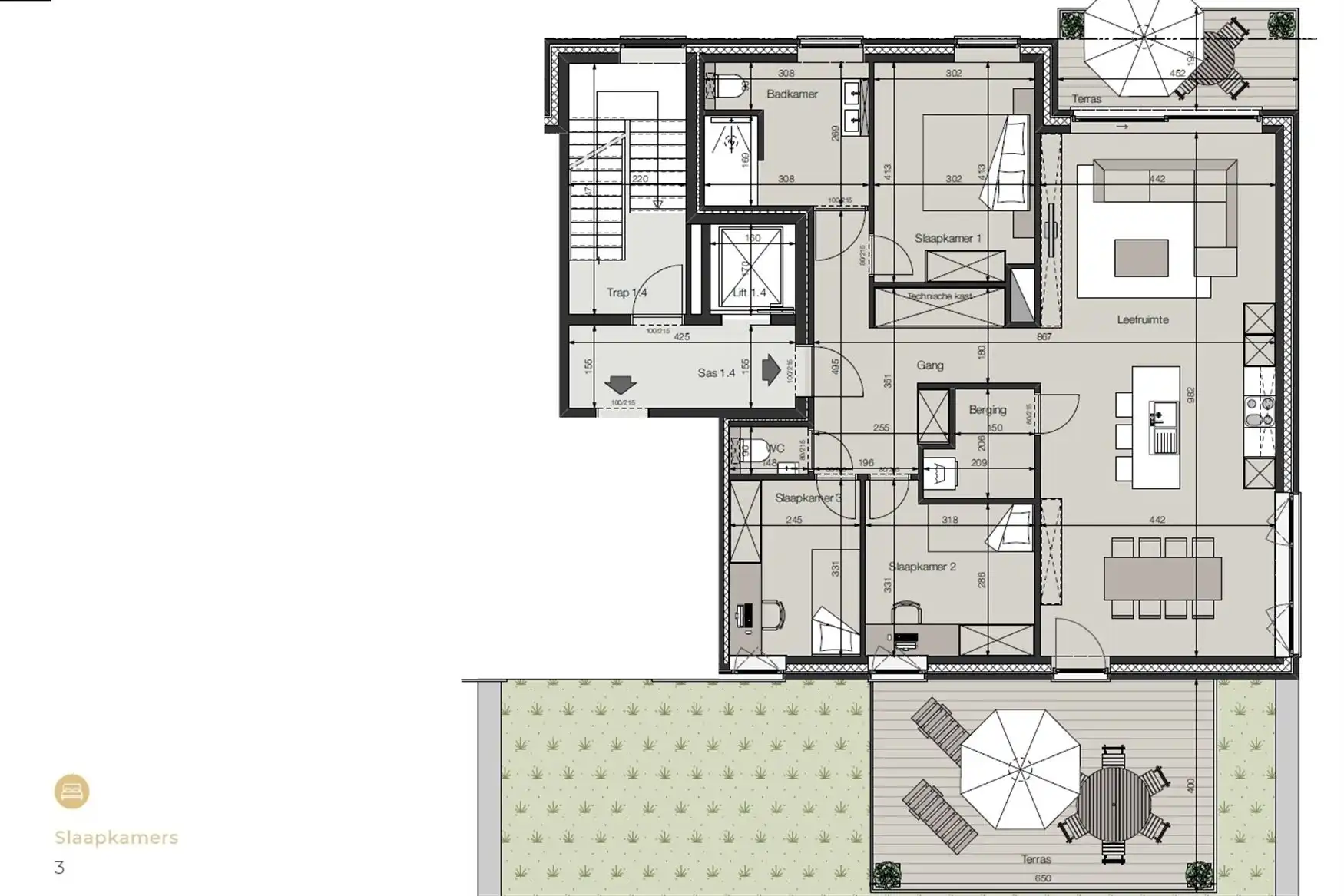 Ruim appartement met 2 leefterrassen foto 21