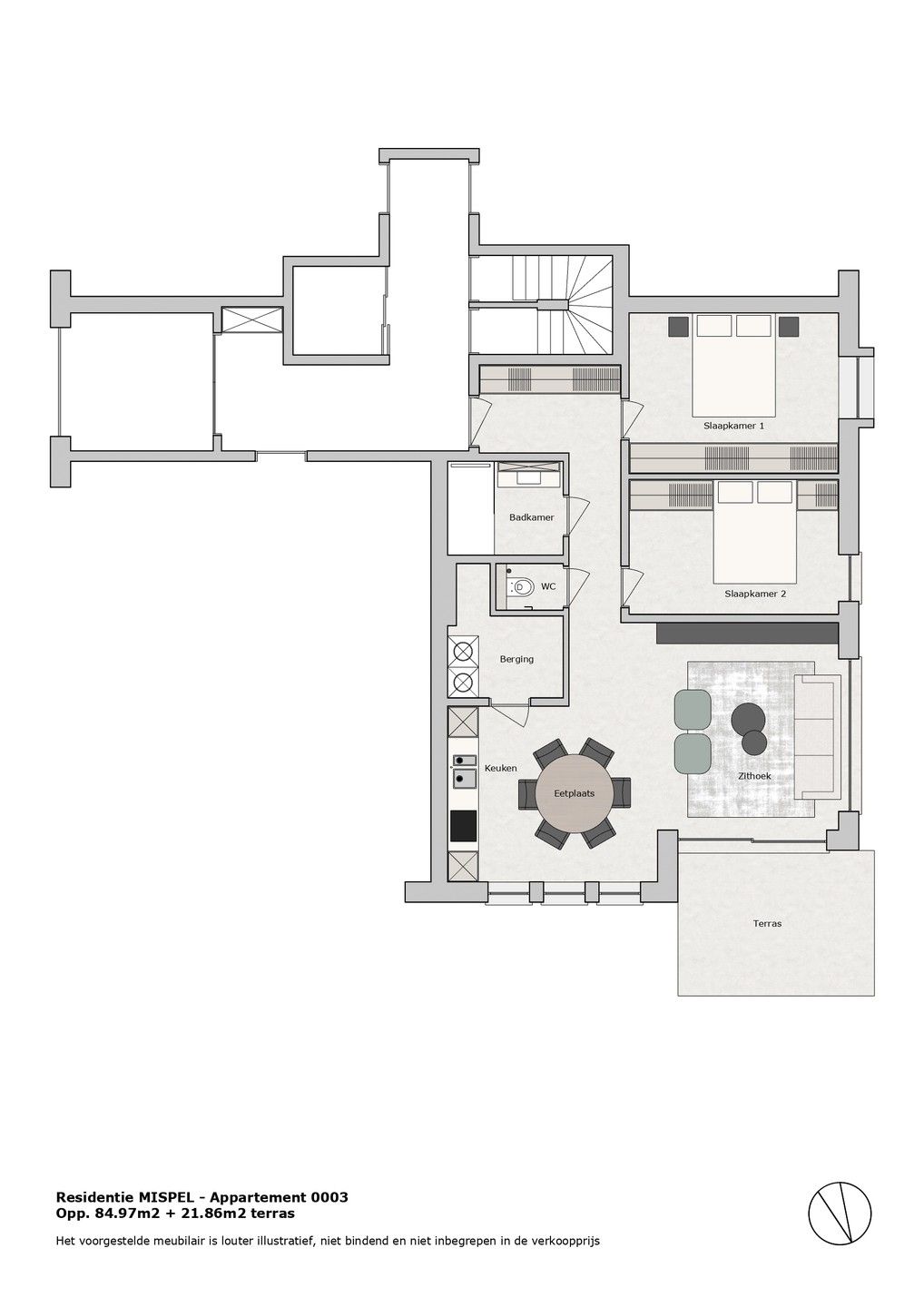 Nieuwbouwproject bestaande uit 22 appartementen onderverdeeld in 2 residenties met elk 11 appartementen met 1, 2 of 3 slaapkamers die worden afgewerkt met hoogstaande materialen! foto 2