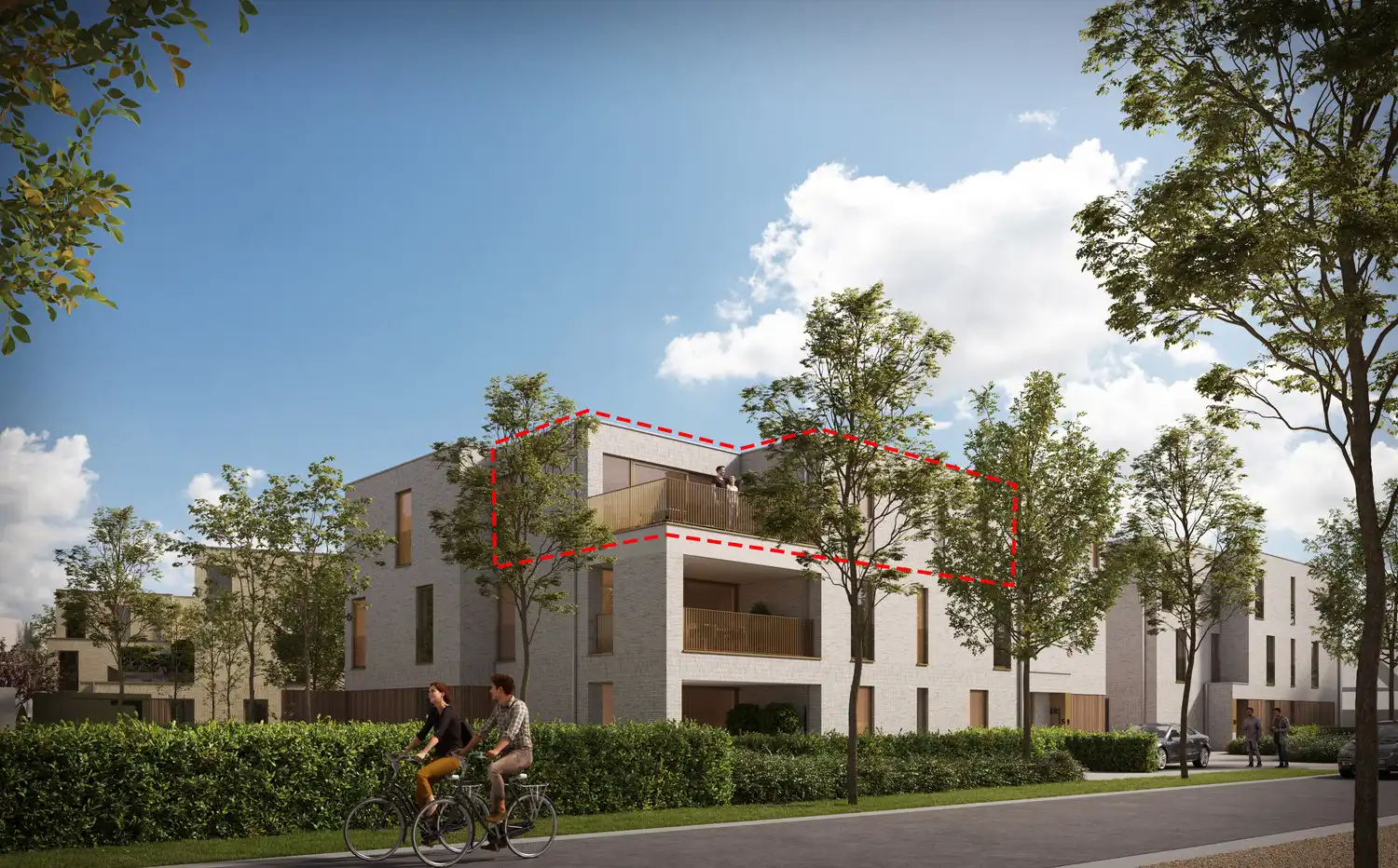 Nieuwbouw glv-app met 2 slk (98m2) en ruim terras (18,2) foto 2