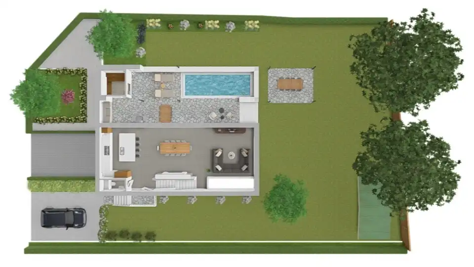 Bouwgrond 813m2 voor open bebouwing foto 3