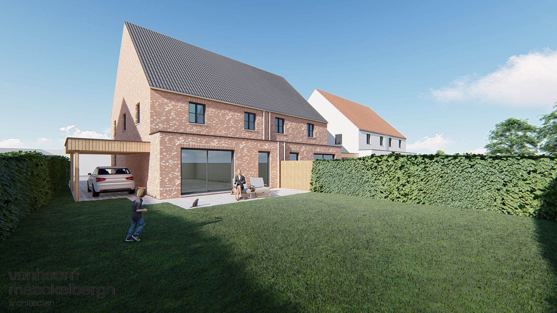 Ruime nieuwbouw gezinswoning met zongerichte tuin in Gistel. foto 3