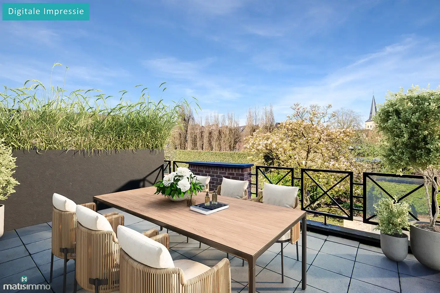 RUIM APPARTEMENT MET 2 SLAAPKAMERS, 2 TERRASSEN, KELDERBERGING EN ONDERGRONDSE AUTOSTAANPLAATS IN BILZEN-CENTRUM foto 16