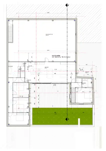 Roeselare-Brugsesteenweg. BOUWGROND + VERGUNDE PLANNEN voor  het bouwen van LOODS 486m2 & LOFT.  Unieke ontwikkelingszone op uitstekende ligging.  Perceel / tuin inclusief +/- 1080 m2. foto 3