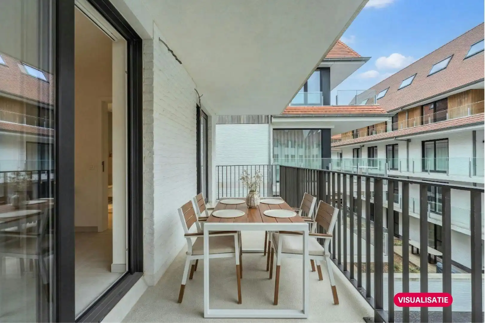 Prachtig appartement met ruim terras en zicht op Normandpark foto 14
