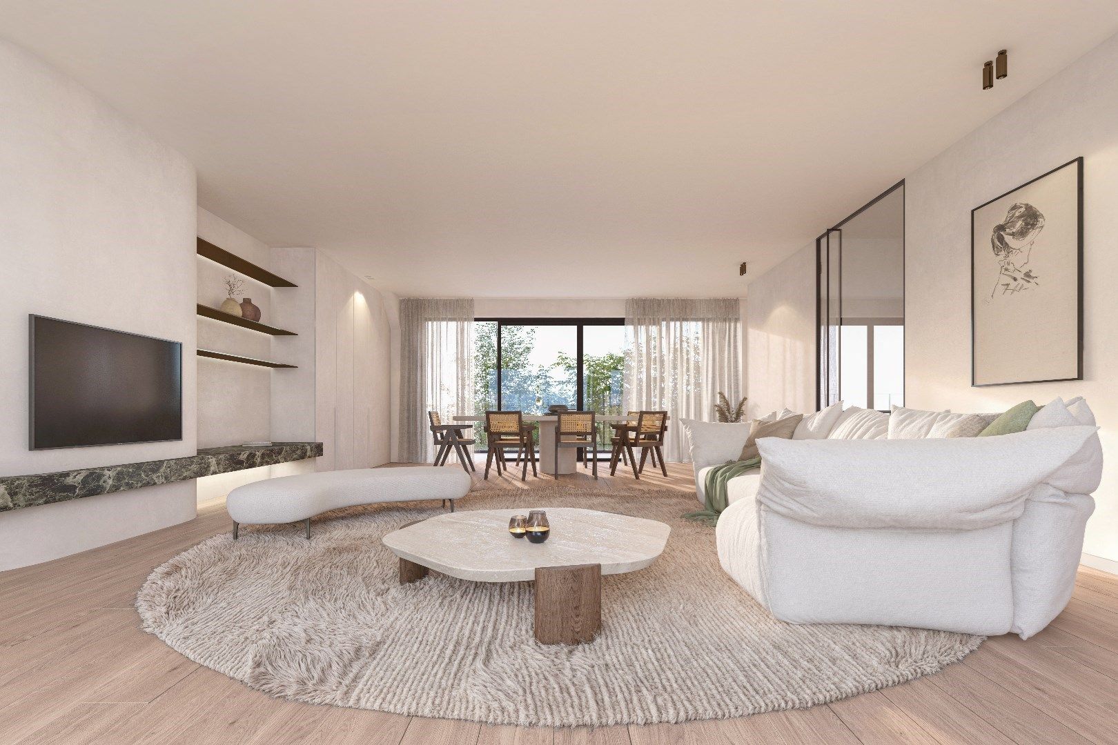 Uitzonderlijk nieuwbouw duplex dakapp. met open zicht over het Zoute, rustig gelegen vlakbij het Driehoeksplein. Aankoop inpandige garage mogelijk. foto 4