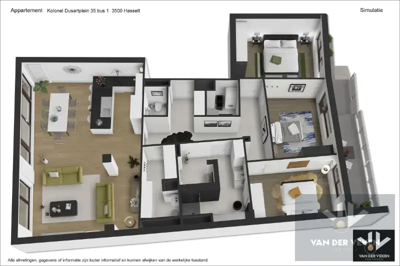 Totaal gerenoveerd gelijkvloers 3 slpk-appartement met gezellig terras op een toplocatie. Garagebox optioneel! foto 17