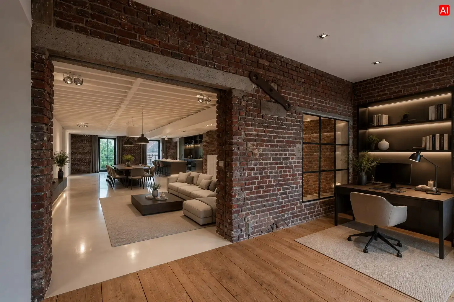 UNIEKE, KARAKTERVOLLE LOFT MET 2 TERRASSEN IN 'THE LOWER FACTORY' TE ARDOOIE foto 5