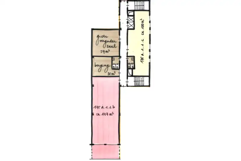 Roeselare - centrum : Kantoorruimte van 306m² bruto en terras op commerciële ligging foto 12