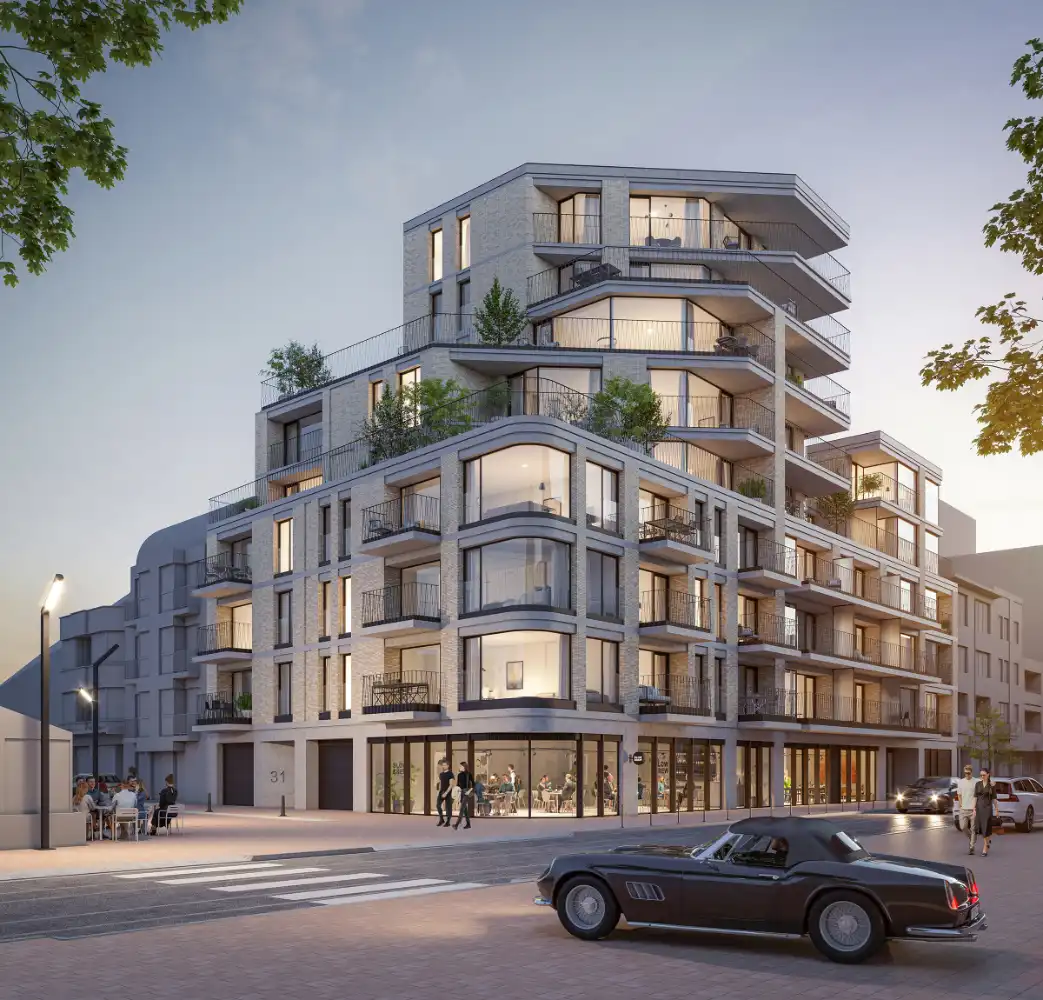Prestigieuze nieuwbouwresidentie in centrum De Panne. foto {{pictureIndex}}