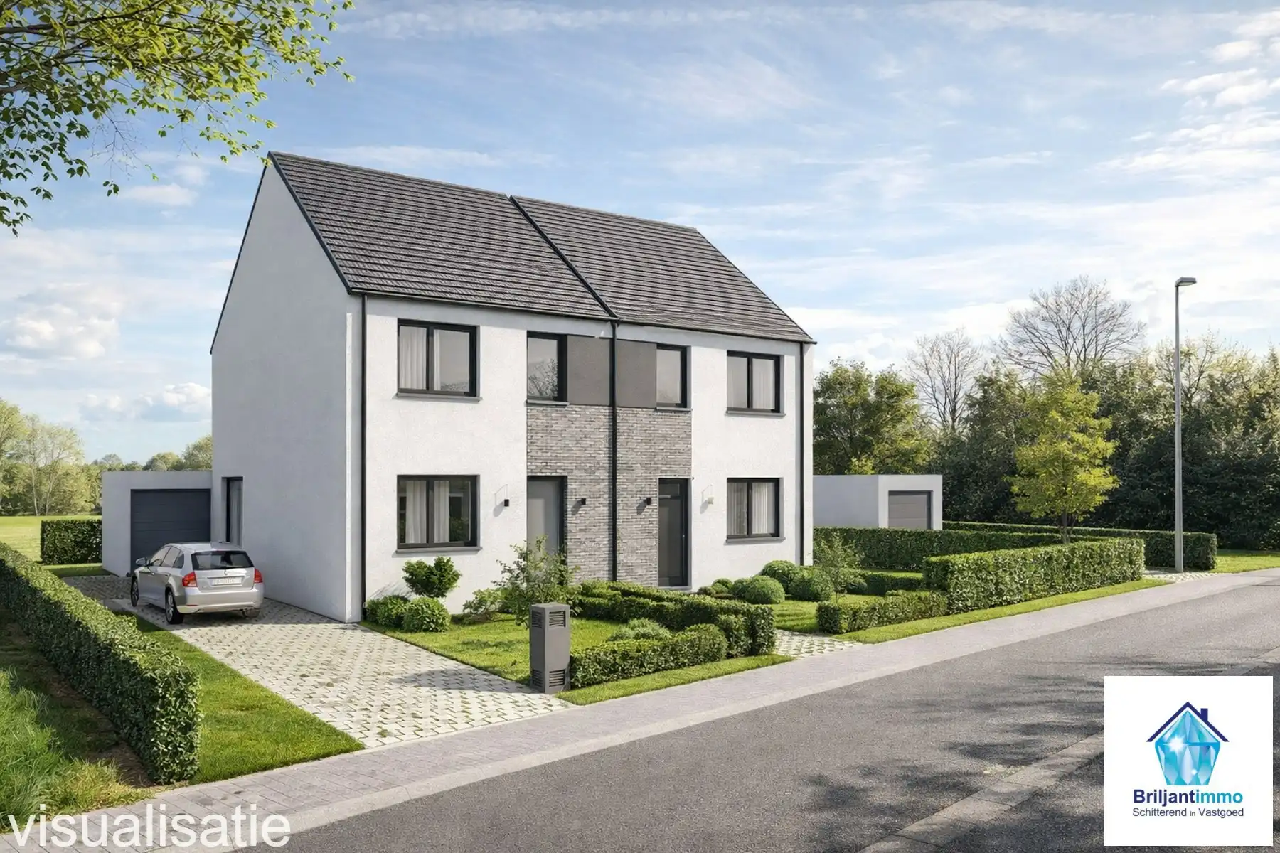 Bouwgrond voor halfopen bebouwing op toplocatie in Zemst foto 3