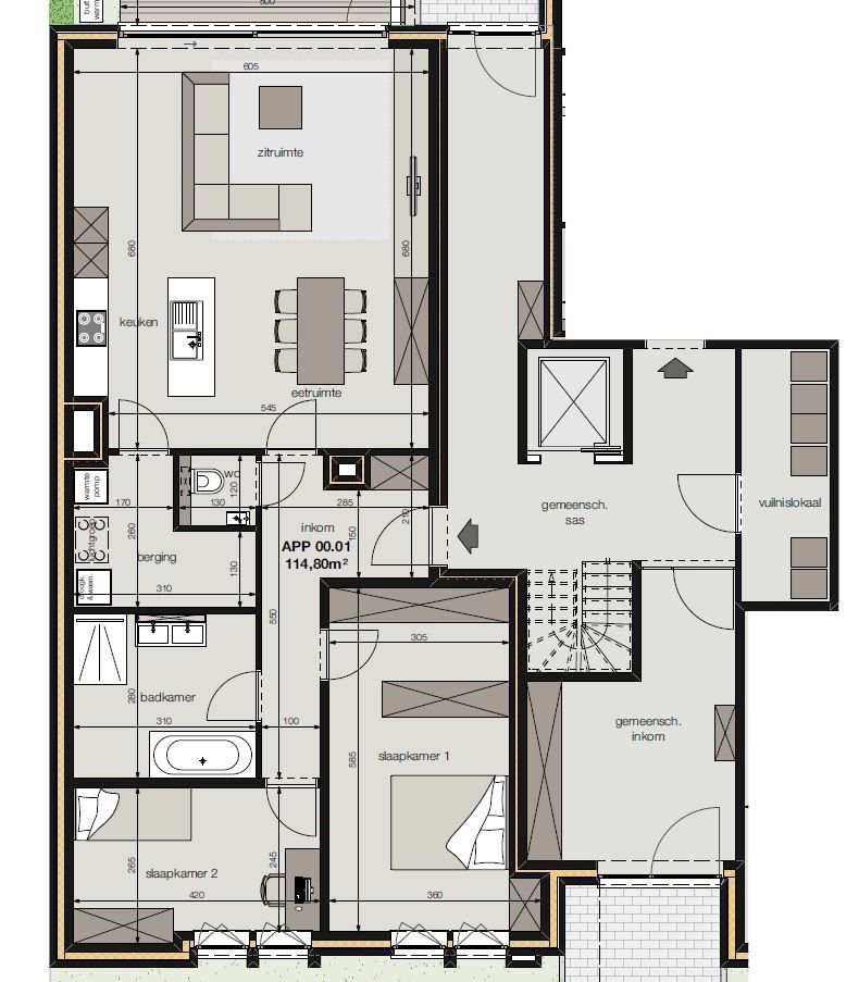 Gelijkvloers appartement met tuin in Residentie 'De Verdronken Weide' foto 8