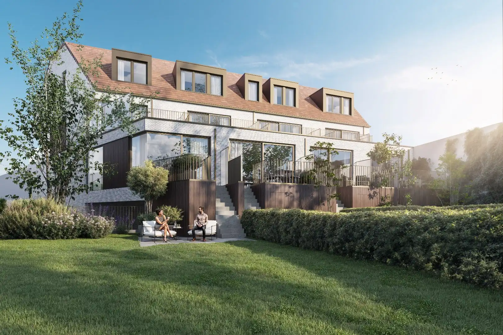 Nieuw, zuidgericht hoekduplex woonappartement nabij centrum Knokke, Zegemeer & Scharpoord. Inpandige parking te koop. foto 5