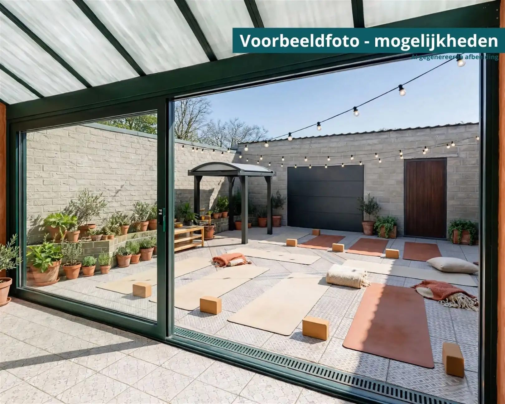 Lichtrijke polyvalente handelsruimte met tuin en terras foto 13