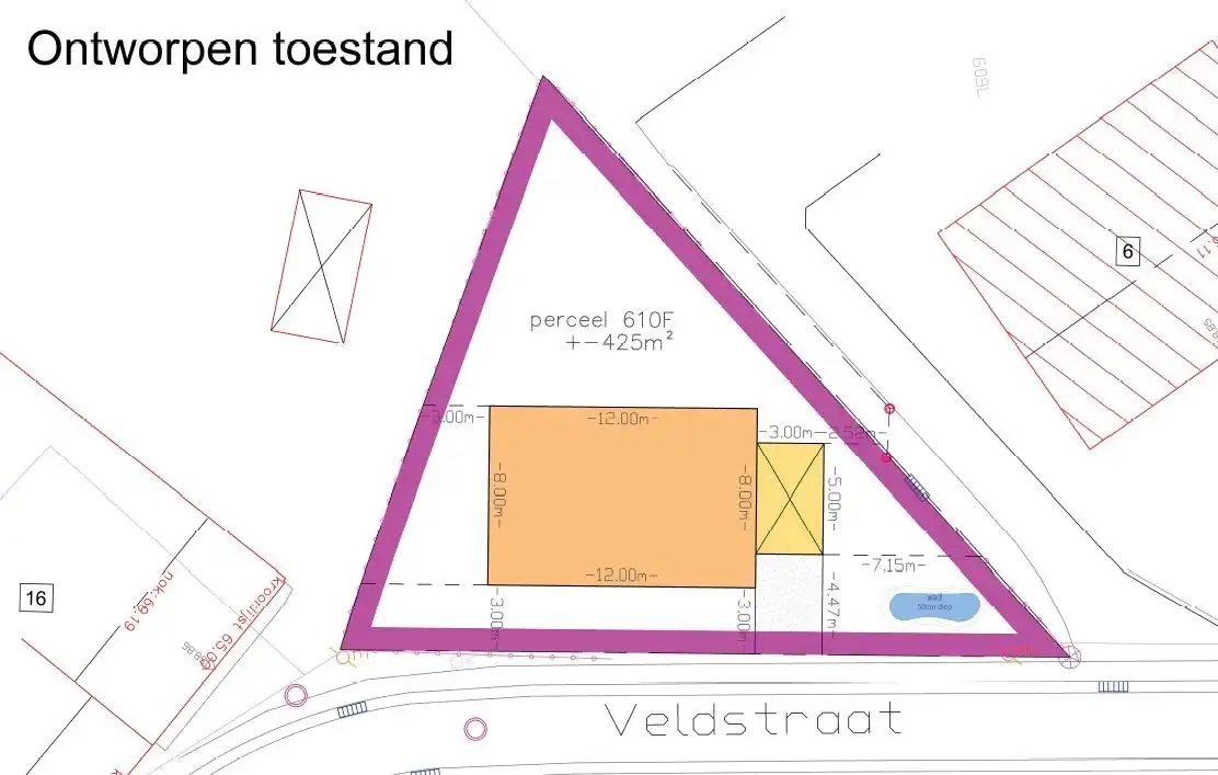Rustig gelegen bouwgrond +/-425m² voor OB foto {{pictureIndex}}