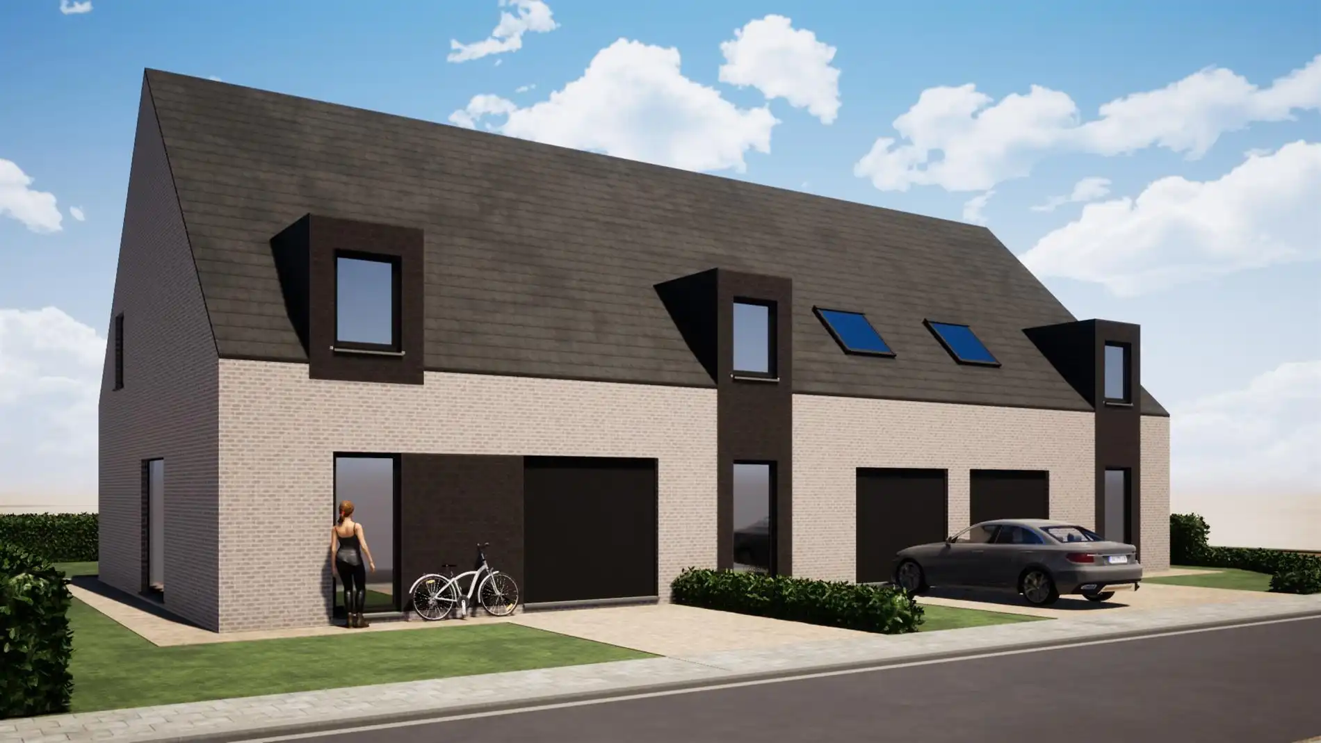 Prachtige halfopen nieuwbouwwoning in centrum van Houthulst foto {{pictureIndex}}