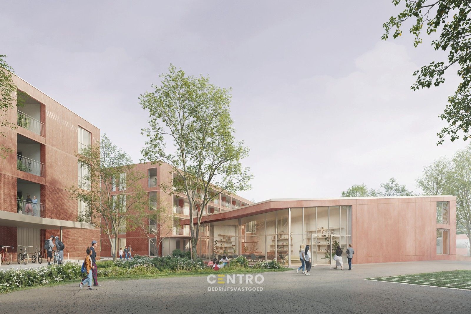 Unit van 160 m² in hybride gebouw met 1 kantoor en 3 KMO-units, mezzanine mogelijk ! foto {{pictureIndex}}